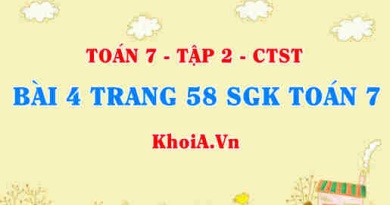 Bài 4 trang 58 SGK Toán 7 tập 2 Chân trời sáng tạo